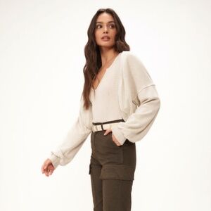 If Only Seamed Shrug - Oat